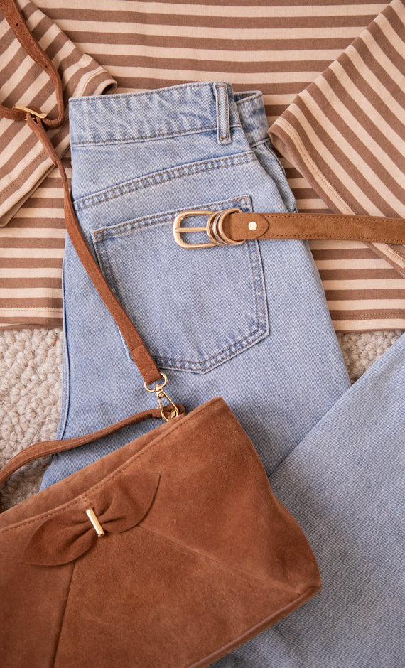 Bow Belle Chestnut - Handbag