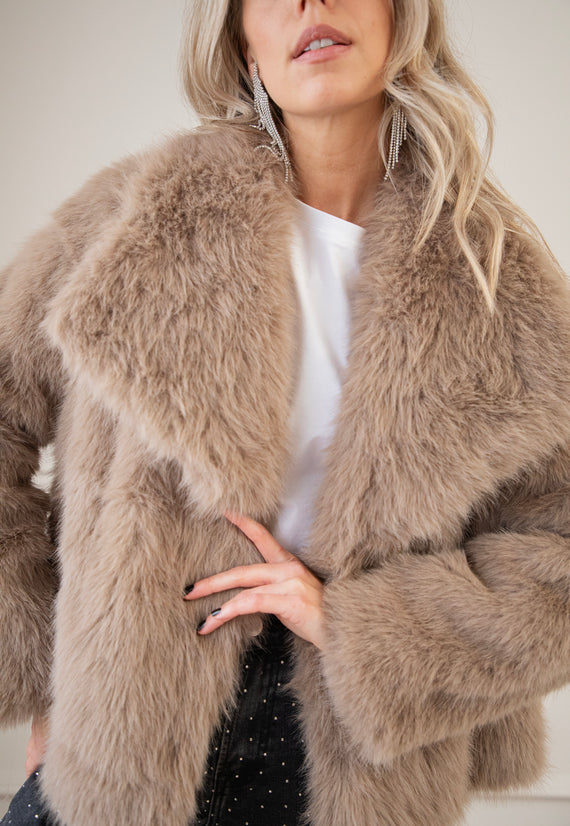 Pipa Pelt Taupe - Jacket