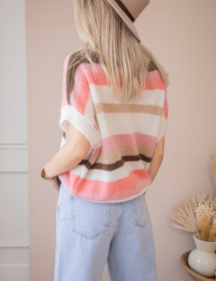 Joanna Stripe Pink/White - Trui