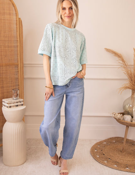 Sadie Paisley Baby Blue - T-Shirt