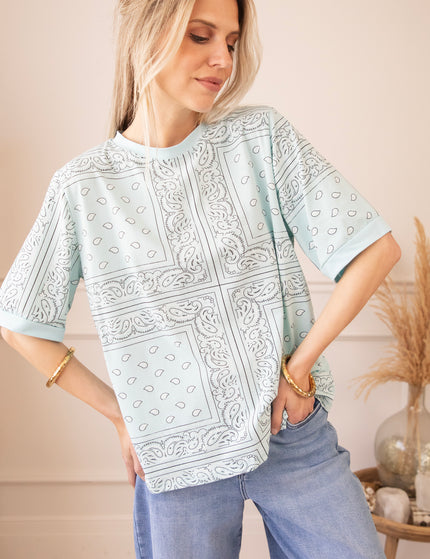 Sadie Paisley Baby Blue - T-Shirt