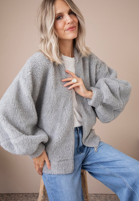 Teddy Snuggle Grey - Jacket