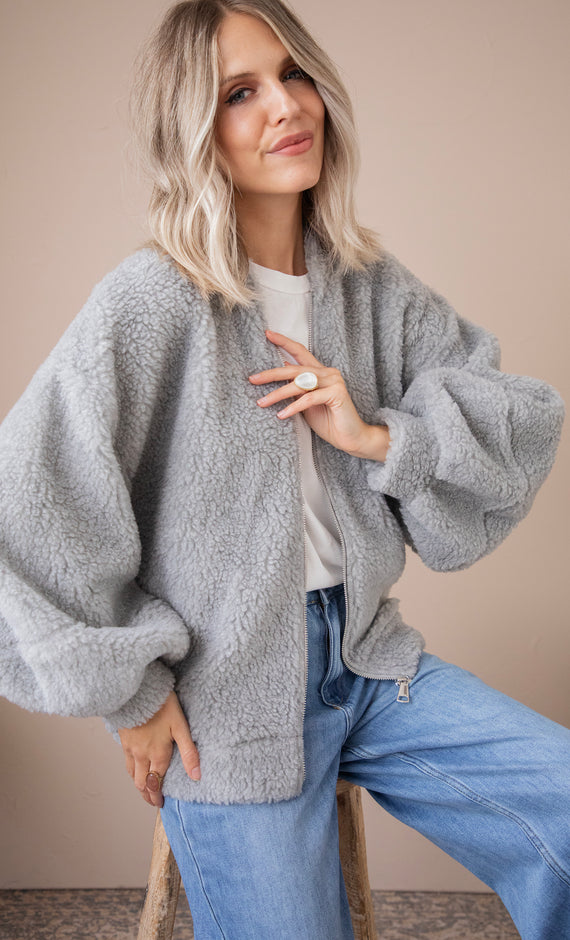 Teddy Snuggle Grey - Jacket