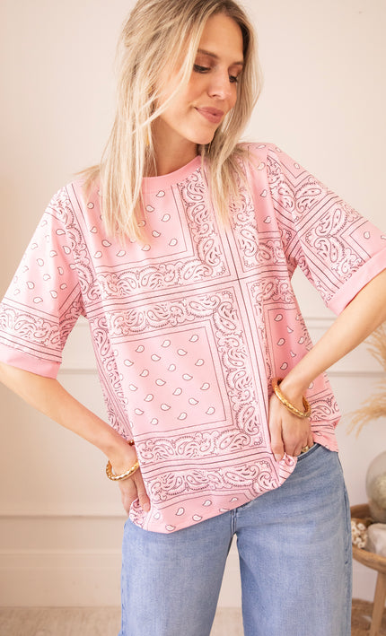 T-Shirt - Sadie Paisley - Babyrosa