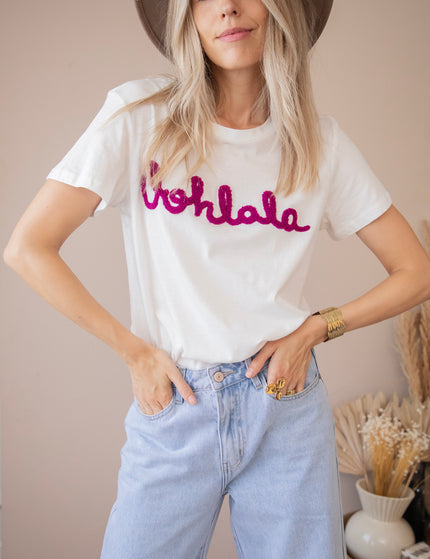 Oohlala White/Magenta - T-Shirt 