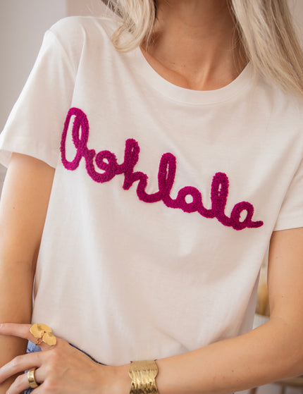 T-Shirt - Oohlala - Weiß/Magenta