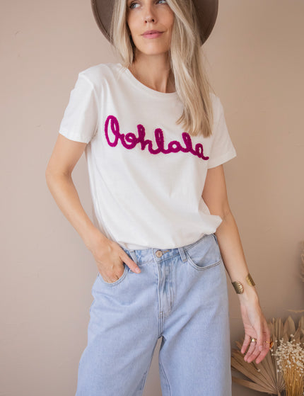 T-Shirt - Oohlala - Weiß/Magenta