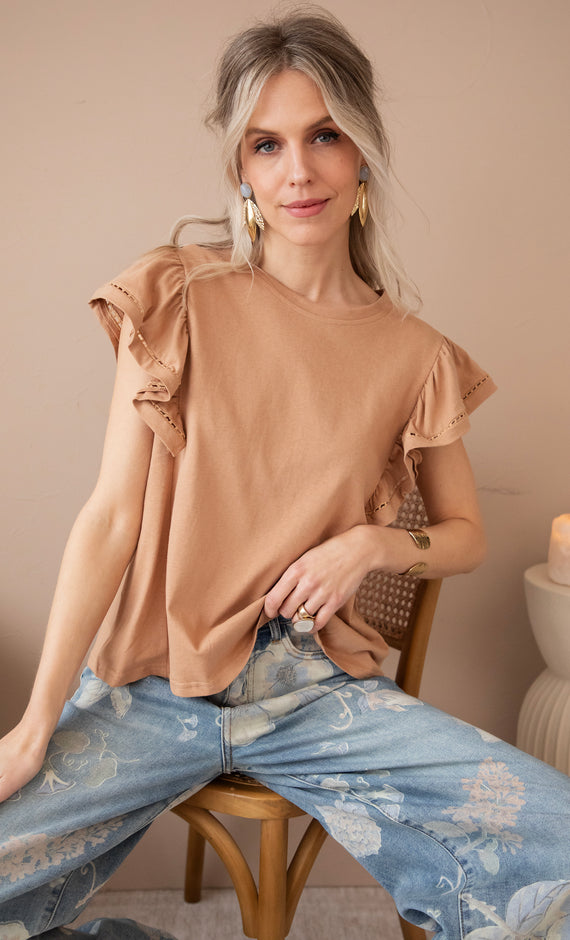 Beau Ruches Taupe - T-Shirt