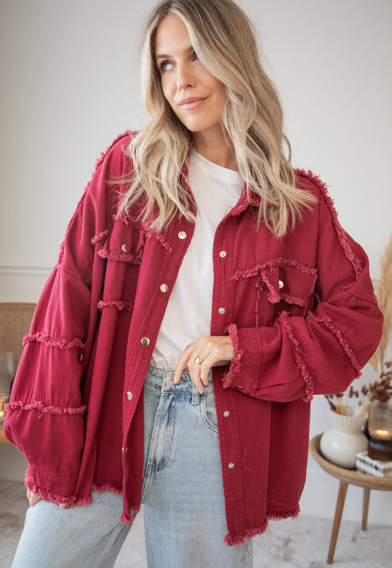 Boho Back Burgundy - Jacket