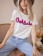 T-Shirt - Oohlala - Weiß/Magenta