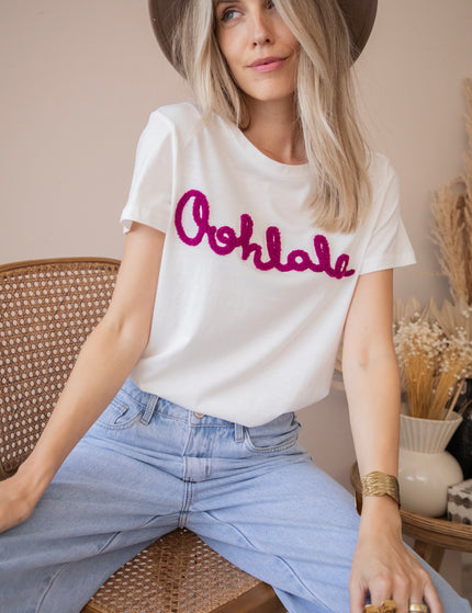 T-Shirt - Oohlala - Weiß/Magenta