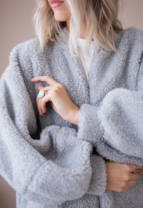 Teddy Snuggle Grey - Jacket