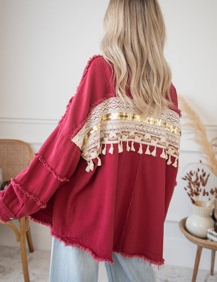 Boho Back Burgundy - Jacket