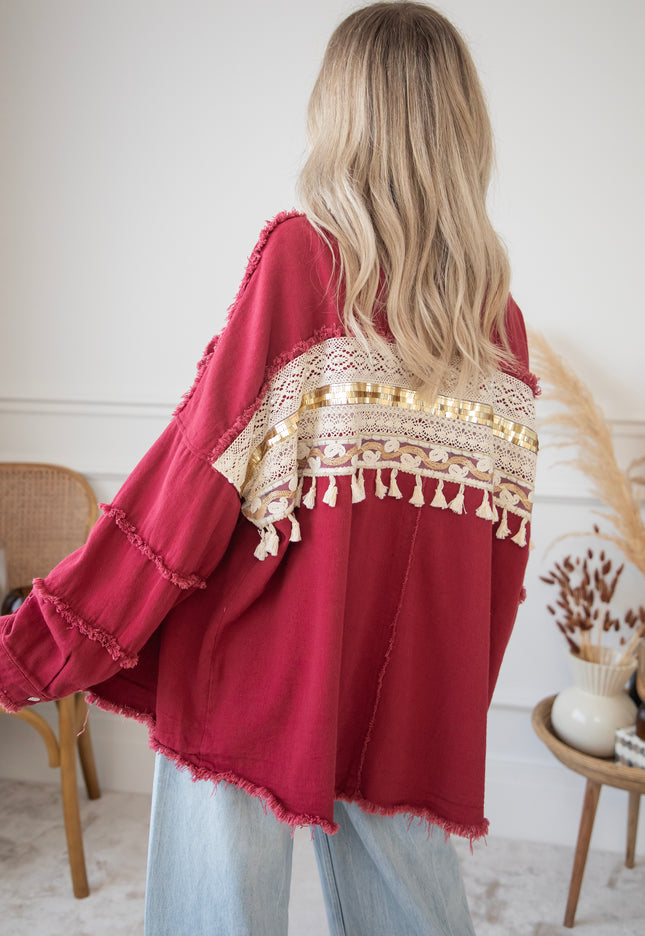 Boho Back Burgundy - Jacket