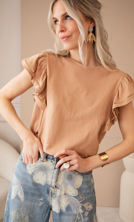 Beau Ruches Taupe - T-Shirt