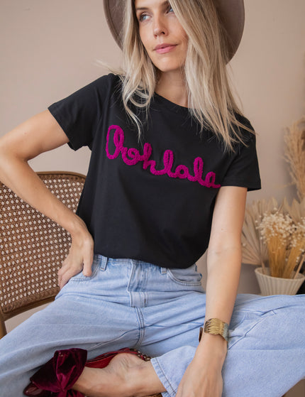 Oohlala Black/Magenta - T-Shirt