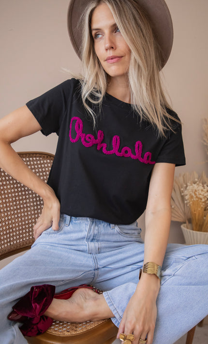 Oohlala Black/Magenta - T-Shirt 