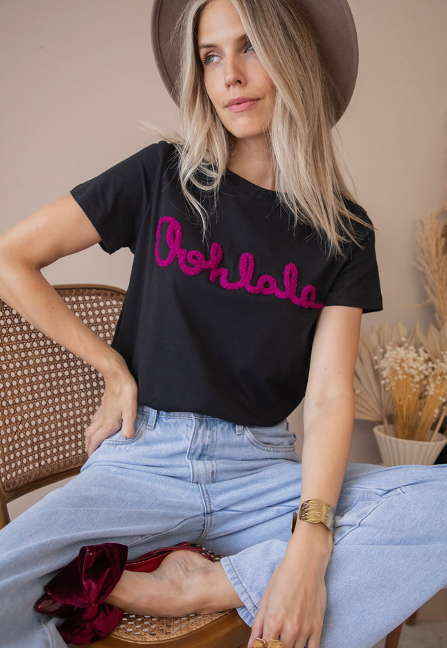 Oohlala Black/Magenta - T-Shirt