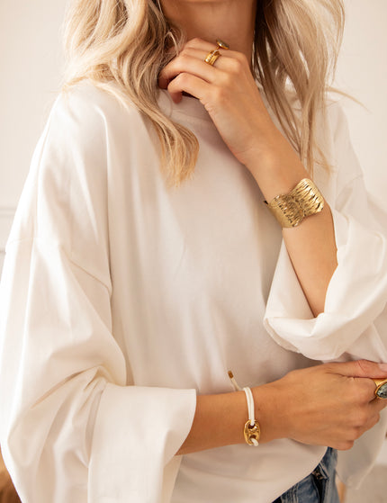 Langarmshirt - Sadie Basic - Weiß