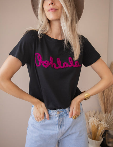 Oohlala Black/Magenta - T-Shirt 