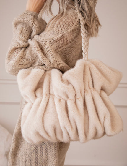 Fur Frown Beige - Handtas