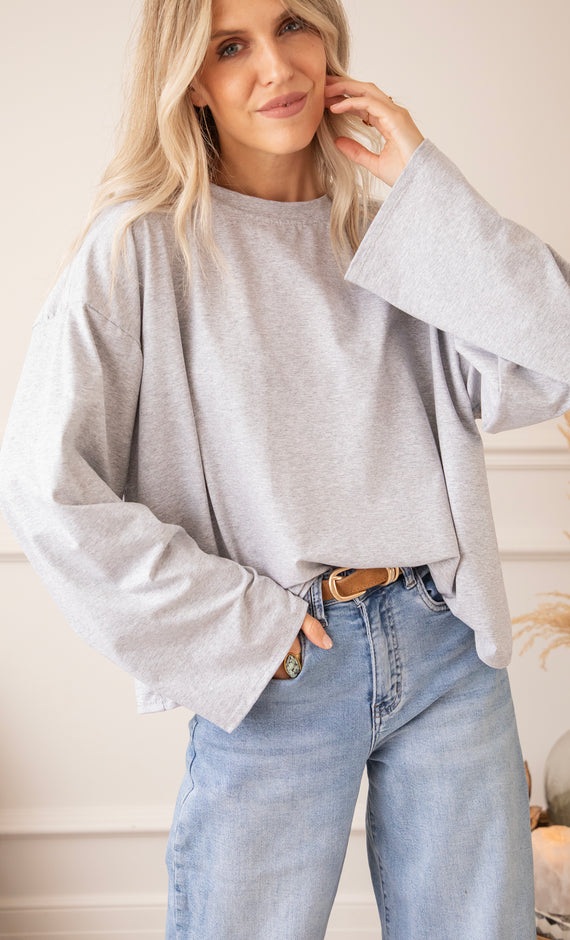 Sadie Basic Grey - Longsleeve