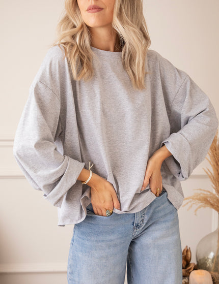 Langarmshirt - Sadie Basic - Grau