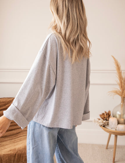 Langarmshirt - Sadie Basic - Grau