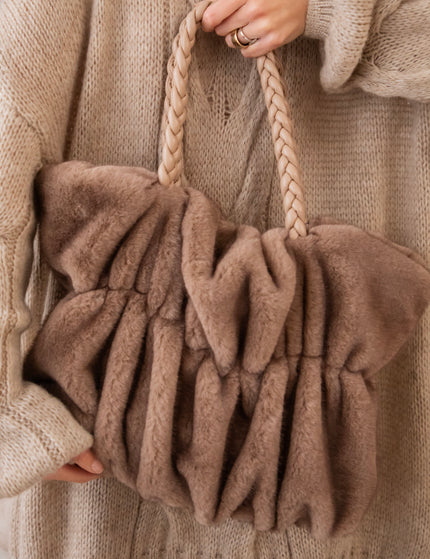 Fur Frown Taupe - Handtas