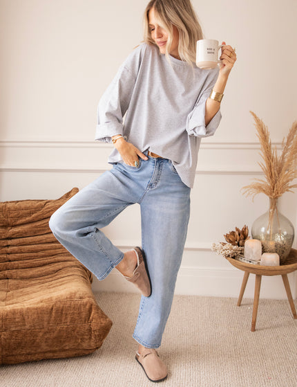 Langarmshirt - Sadie Basic - Grau