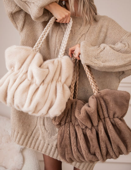 Fur Frown Taupe - Handtas