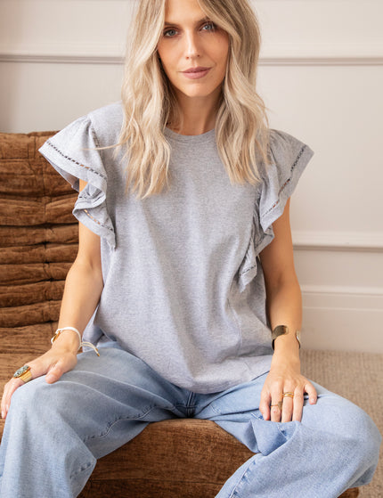T-Shirt - Beau Ruches - Grau