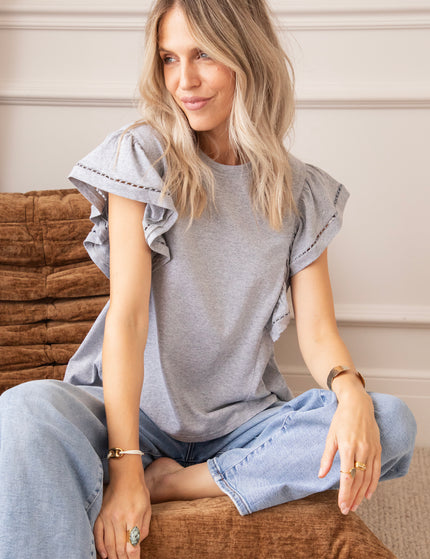 T-Shirt - Beau Ruches - Grau