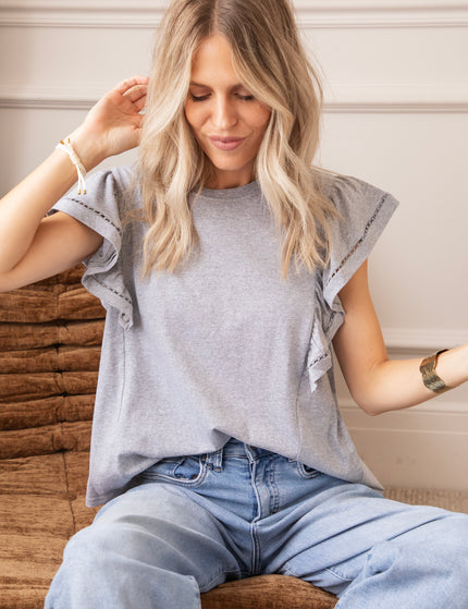 T-Shirt - Beau Ruches - Grau