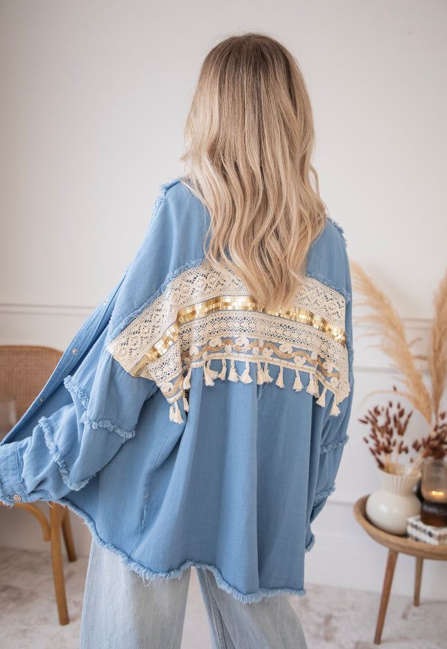 Boho Back Dusty Blue - Jacket