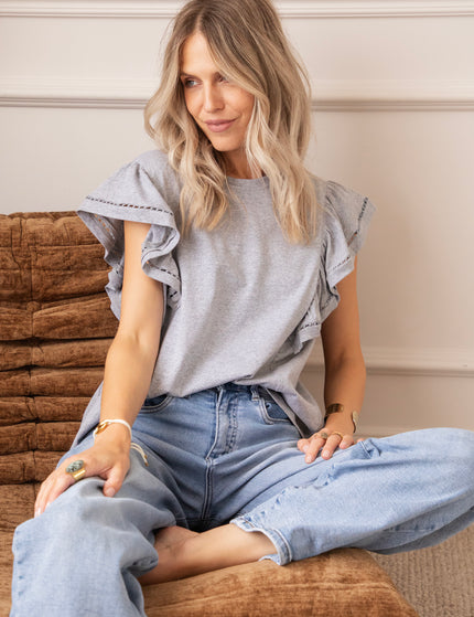 T-Shirt - Beau Ruches - Grau