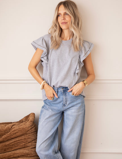 T-Shirt - Beau Ruches - Grau