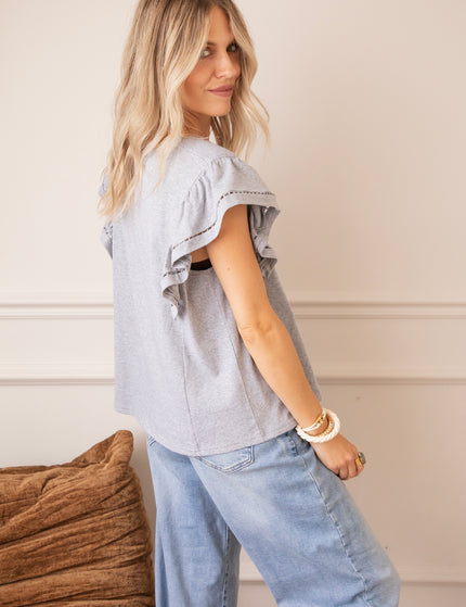 T-Shirt - Beau Ruches - Grau