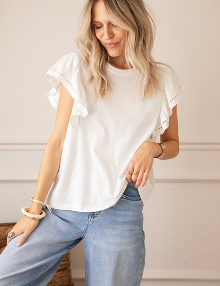 T-Shirt - Beau Ruches - Weiß