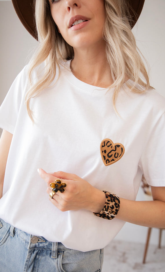 Wild Beating Heart White - T-Shirt