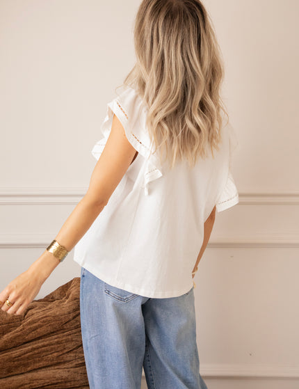 T-Shirt - Beau Ruches - Weiß