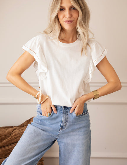 T-Shirt - Beau Ruches - Weiß