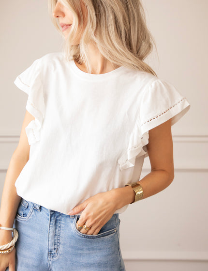 T-Shirt - Beau Ruches - Weiß