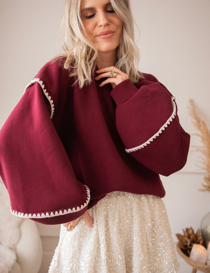 Snuggle Up Extra Burgundy - Sweater