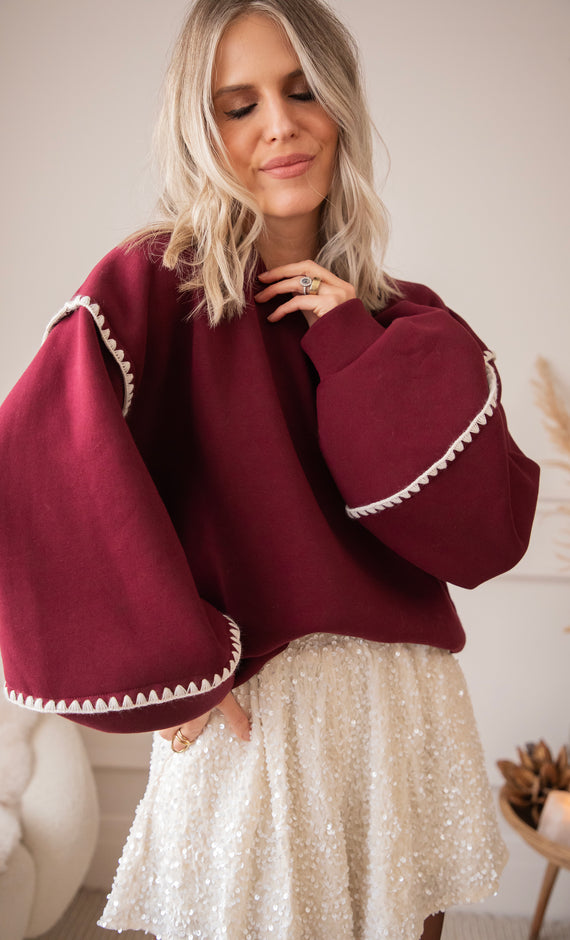 Pullover - Snuggle Up Extra - Burgunderrot