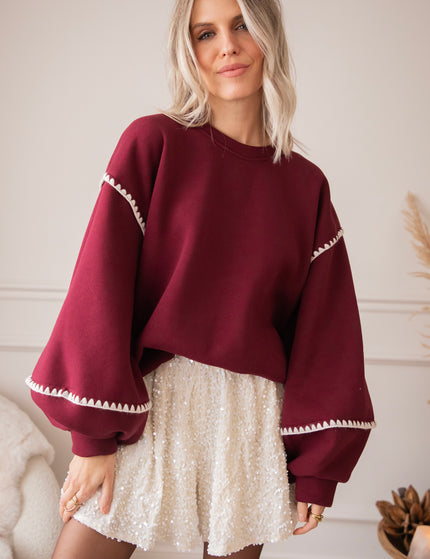 Snuggle Up Extra Burgundy - Sweater