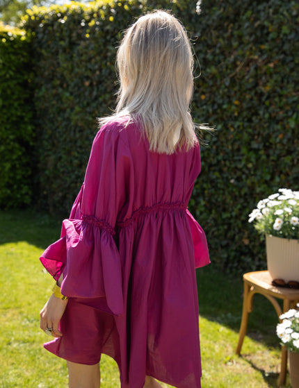 Feline Pleated Plum - Dress