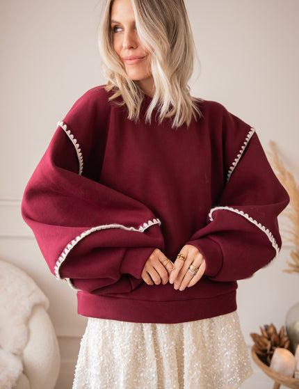 Snuggle Up Extra Burgundy - Sweater