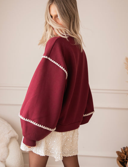 Snuggle Up Extra Burgundy - Sweater