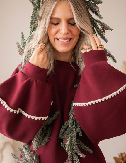 Snuggle Up Extra Burgundy - Sweater